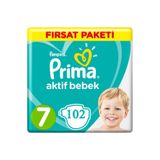 Prima Bebek Bezi 7 Beden-Numara 15+ Kg Fırsat Paketi 102 Adet