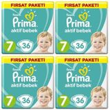 Prima Bebek Bezi 7 Beden XX Large 144 Adet
