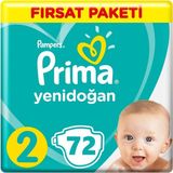 Prima Bebek Bezi Aktif Bebek 2 Beden 72 Adet Fırsat Paketi - 2 Beden 4 - 8 kg 72'li