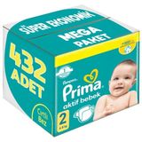Prima Bebek Bezi Beden:2 (4-8kg) Mini 432 Adet Süper Ekonomik Mega Pk - 2 Beden 4 - 8 kg 72'li