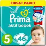 Prima Bebek Bezi Beden:5 (11-16Kg) Junior 46 Adet Ekonomik Pk