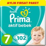 Prima Bebek Bezi Beden:7 (15+Kg) XX Large 102 Adet