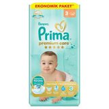 Prima Bebek Bezi Premium Care 3 Numara 52'Li 6-10 Kg Ekonomik Paket (2'Li Paket)