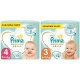 Prima Bebek Bezi Premium Care 4 Beden 126 Adet Maxi Aylık Fırsat Paketi & Prima Bebek Bezi Premium Care 3 Beden 52 Adet Midi Jumbo Paket