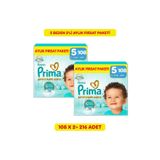 Prima Bebek Bezi Premium Care 5 Numara 108 Adet Aylık Fırsat Paketi x2