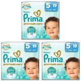 Prima Bebek Bezi Premium Care 5 Numara 19 Adet (3 paketi)