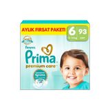 Prima Bebek Bezi Premium Care 6 Numara 93 Adet Aylık Fırsat Paketi 8700216094719