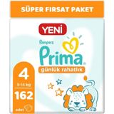 Prima Günlük Rahatlık No:4 Maxi 162 Adet Bebek Bezi