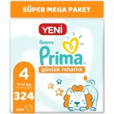 Prima Günlük Rahatlık No:4 Maxi 324 Adet Bebek Bezi
