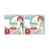 Prima Külot Bebek Bezi Premium Care 5 Beden 34 Adet Junior Ikiz Paket & Prima Külot Bebek Bezi Premium Care 6 Numara 28'li 15+ kg