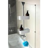 Prima Nova 2 Raflı Yükseklik Ayarlı Oval Banyo Rafı - Beyaz