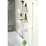 Prima Nova 3 Raflı Yükseklik Ayarlı Oval Banyo Rafı - Beyaz