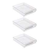 Prima Nova 3'lü Buzdolabı Düzenleyici Dolap İçi Organizer Saklama Kabı Seti 205*280*50 MM - Şeffaf