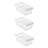 Prima Nova 3'lü Buzdolabı Düzenleyici Dolap İçi Organizer Saklama Kabı Seti 290*150*100 MM Şeffaf