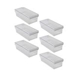 Prima Nova 6'lı Buzdolabı Düzenleyici Dolap İçi Organizer Saklama Kabı Seti 360*150*100 MM - Şeffaf