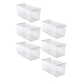 Prima Nova 6'lı Kapaklı Buzdolabı Düzenleyici Dolap İçi Organizer Saklama Kabı Seti 165*355*160 MM Şeffaf