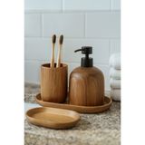 Prima Nova Alessi 4 'lü Banyo Seti - Ahşap & Kahverengi