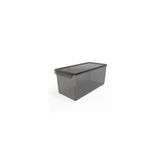 Prima Nova Buzdolabı ve Dolap İçi Mutfak Banyo Düzenleyici Kapaklı Küp 165*355*160 MM - Şeffaf Siyah