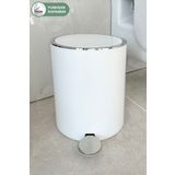Prima Nova Lenox 5 Lt Pedallı Banyo Mutfak Ofis Çöp Kovası Beyaz