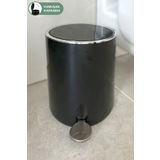 Prima Nova Lenox 5 Lt Pedallı Banyo Mutfak Ofis Çöp Kovası Siyah