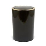Prima Nova Lenox 6 LT Banyo Mutfak Ofis Çöp Kovası - Siyah & Altın