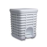 Prima Nova Palm Pedallı Kare Çöp Kovası 9 Lt - Beyaz