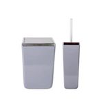 Prima Nova Primanova Toskana 2 Parça (Çöp+wc Fırçası) Banyo Seti Gri