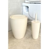 Prima Nova Pure 2'li Çöp Kovası + Tuvalet Fırçası Banyo Seti - Bej