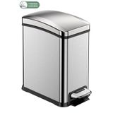 Prima Nova Rejoice 8 LT Yumuşak Kapanan Pedallı Banyo Mutfak Ofis Çelik Çöp Kovası