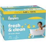 Prima Pampers Fresh Clean 9x80 Yaprak Islak Havlu Mendil