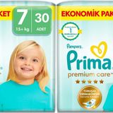 Prima Premium Care Bebek Bezi Beden:7 (15+KG) XXX Large 60 Adet Süper Ekonomik Pk