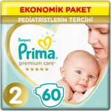 Prima Premium Care Bebek Bezi Ekonomik Paket 2 Beden 60 Adet - 2 Beden, Mini, 80'li