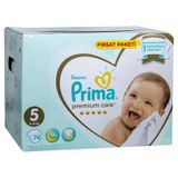 Prima Premium Care Fırsat No5 74'Lü Bebek Bezi, İpeksi Yumuşaklık Ve Anında Kuru 2'Li Ekonomik Paket