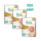 Prima Premium Care No:3 Midi 204 Adet Bebek Bezi