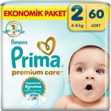 Prima PremiumCare Bebek Bezi Ekonomik Paket 2 Numara 60 Adet Bez