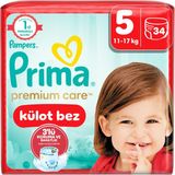 Prima PremiumCare Bebek Bezi Külot Bez 5 Numara 34 Adet Bez