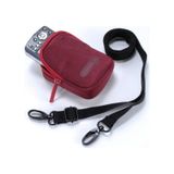 Prima XS Kompakt Kamera Çantası Vlog Kamera Uygun 11 x 9 x 2 cm Kırmızı