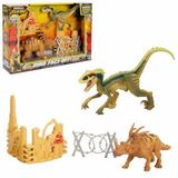 Primal Clash 2'li Dinozor Savaşı Oyun Seti - Styracosaurus Vs Raptor