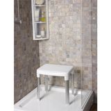 Primanova Cappadocia Beyaz Banyo Taburesi Modern Tasarım Paslanmaz Malzeme ile Güvenli Kullanım