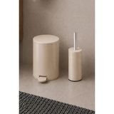 Primanova Cigo Compact 2'li Banyo Seti 3lt Çelik Çöp Kovası + Tuvalet Fırçası - Bej
