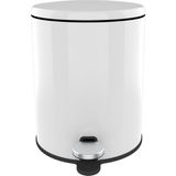 Primanova Cigo Pedallı Çöp Kovası 6lt Beyaz Gri İç Kısım Modern Tasarım M-E41-01-07 - 010 - Beyaz - 6 lt