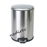 Primanova Cigo PR7-489 Paslanmaz Mat-Siyah Pedallı Çöp Kovası
