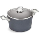 Primanova D-WOLL124DLPIL Woll Indüksiyon Titanyum Tencere 24 x 13,5 cm - 24 cm - Gri