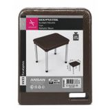 Primanova Eucalyptus KV33 Plastik Tabure, Kahverengi, 37x30x34 cm | 100 kg Taşıma Kapasitesi, Kaymaz Ayak Uçları, Kolay Temizlenir Yüzey, Hafif ve Taşınabilir, İç ve Dış Mekan