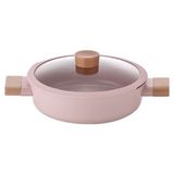 PRIMANOVA Fika Blossom Alüninyum Döküm Sığ Tencere 20CM - 20 cm - Pembe