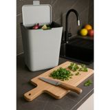 Primanova Flip Banyo Mutfak Tezgah Üstü Çöp Kovası - Gri - 6 lt