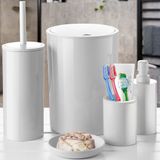 Primanova Flores 5'li Banyo Seti - Beyaz