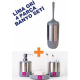Primanova Lima M-E07-07 Gri Tuvalet Fırçası