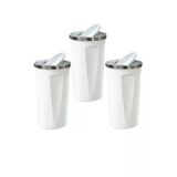 Primanova M-E76-01 Lenox Beyaz 3 Adet 35 lt Çöp Kovası