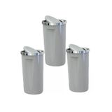 Primanova M-E76-07 Lenox Gri 3 Adet 35 lt Çöp Kovası